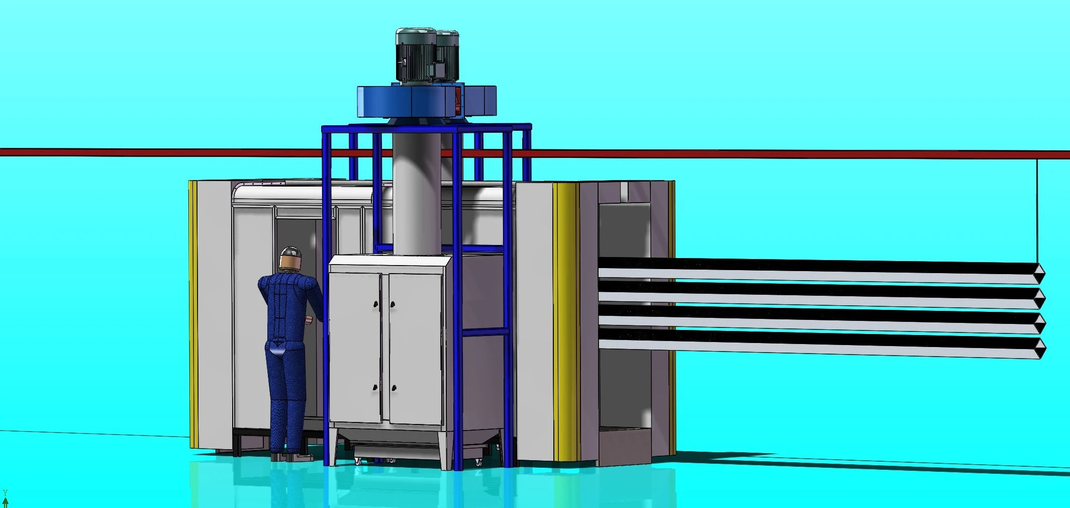 double station manual spraying booth