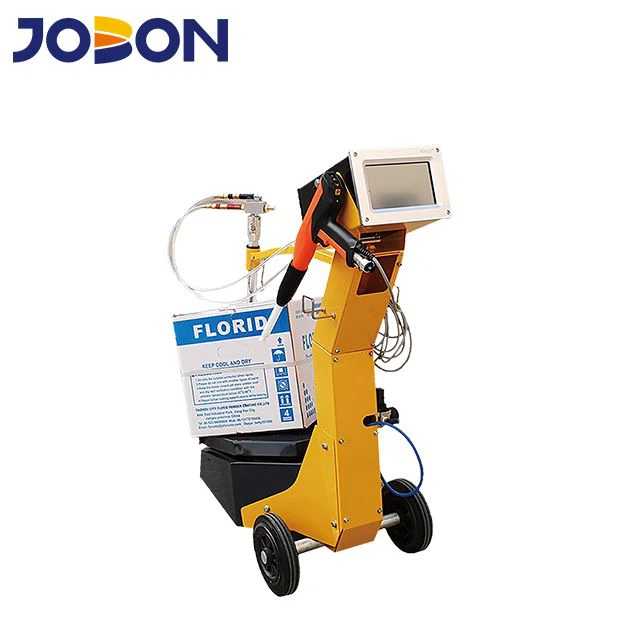 Box feed powder coating gun