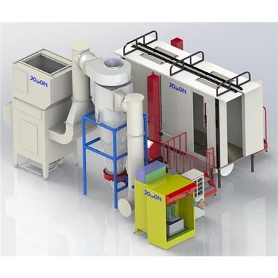 PVC Electrostatic Powder Coating Spray Booth Equipment