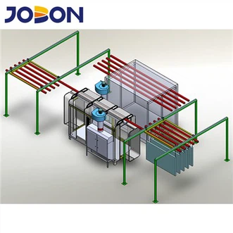 Manual Automatic Spraying Traverse Powder Coating Line